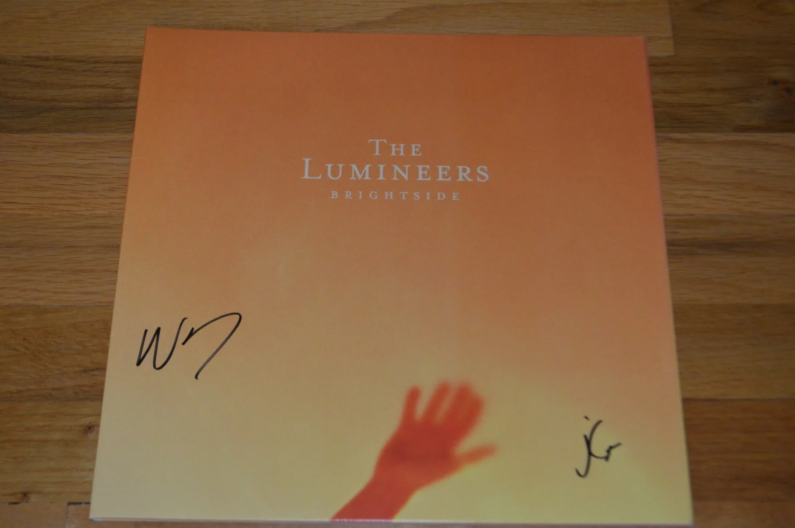 Lumineers ~J Fraites / W Schultz Signed "Brightside" Vinyl LP Cover JSA Hologram, изображение 2