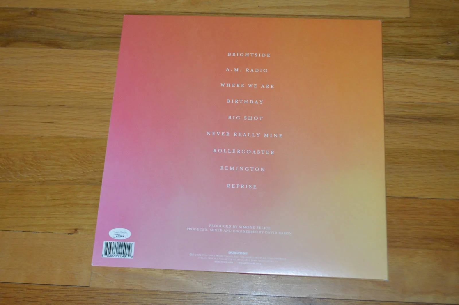 Lumineers ~J Fraites / W Schultz Signed "Brightside" Vinyl LP Cover JSA Hologram, изображение 4