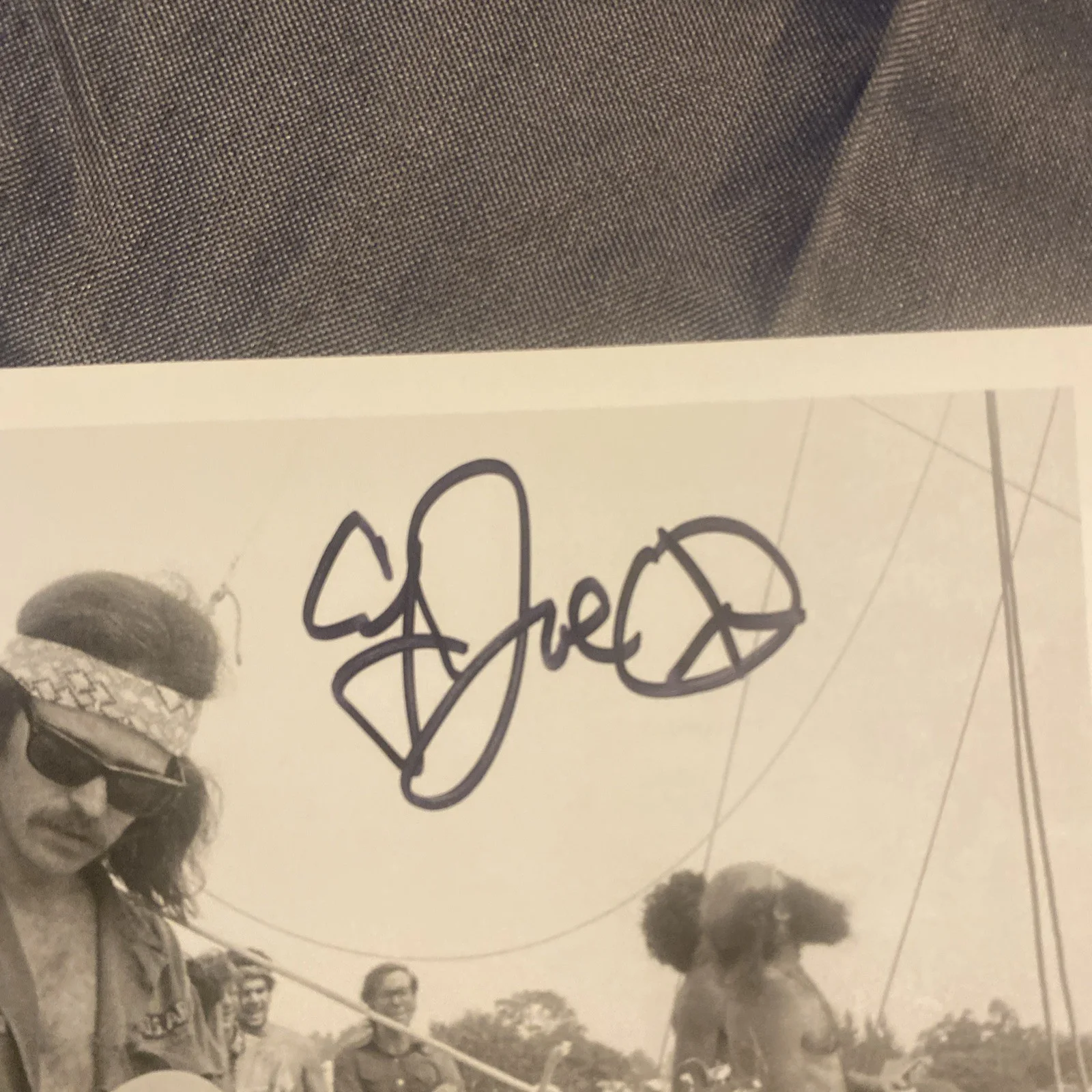 Country Joe McDonald Signed Autographed Woodstock Photo BAS Beckett Non-personal, изображение 3