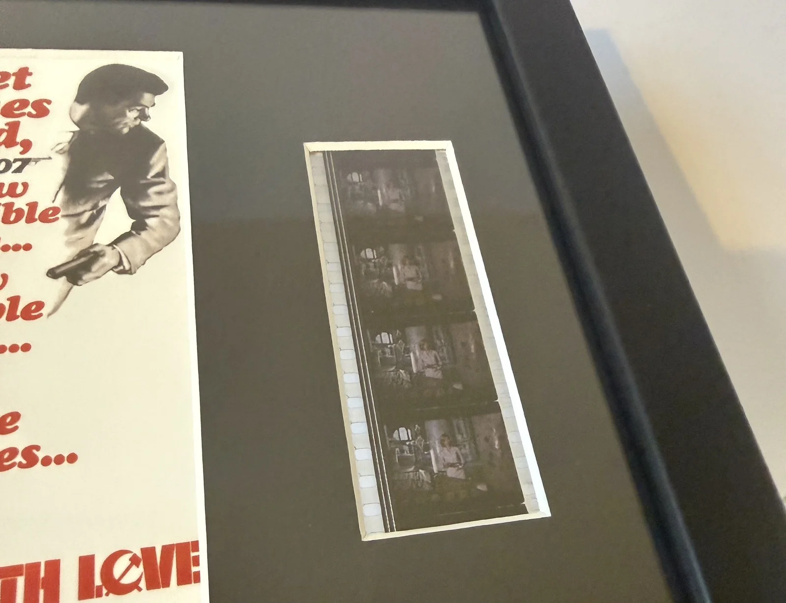 JAMES BOND 007 framed FROM RUSSIA WITH LOVE original 35mm film cells Connery, изображение 3