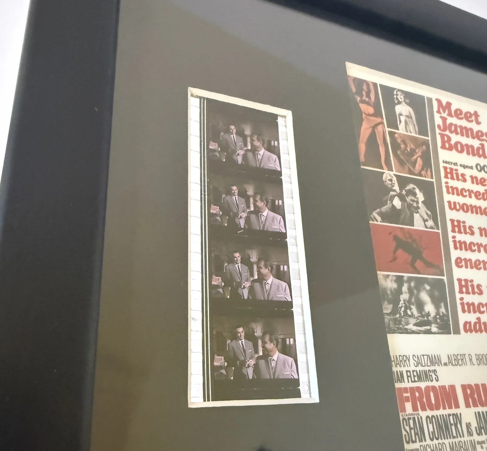 JAMES BOND 007 framed FROM RUSSIA WITH LOVE original 35mm film cells Connery, изображение 4