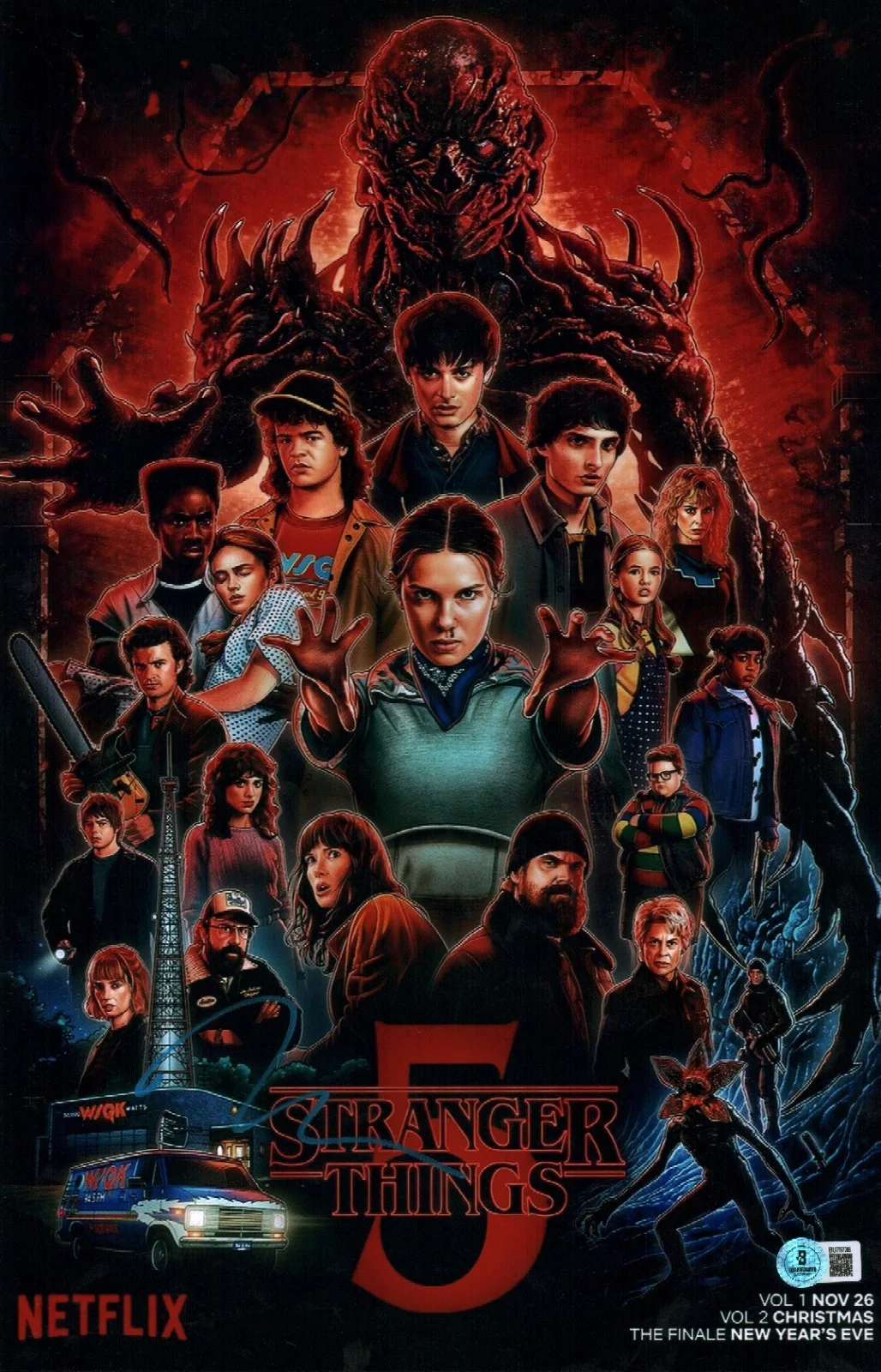 charlie heaton — CHARLIE HEATON SIGNED STRANGER THINGS 11X17 PHOTO S5 JONATHAN BYERS COA BAS