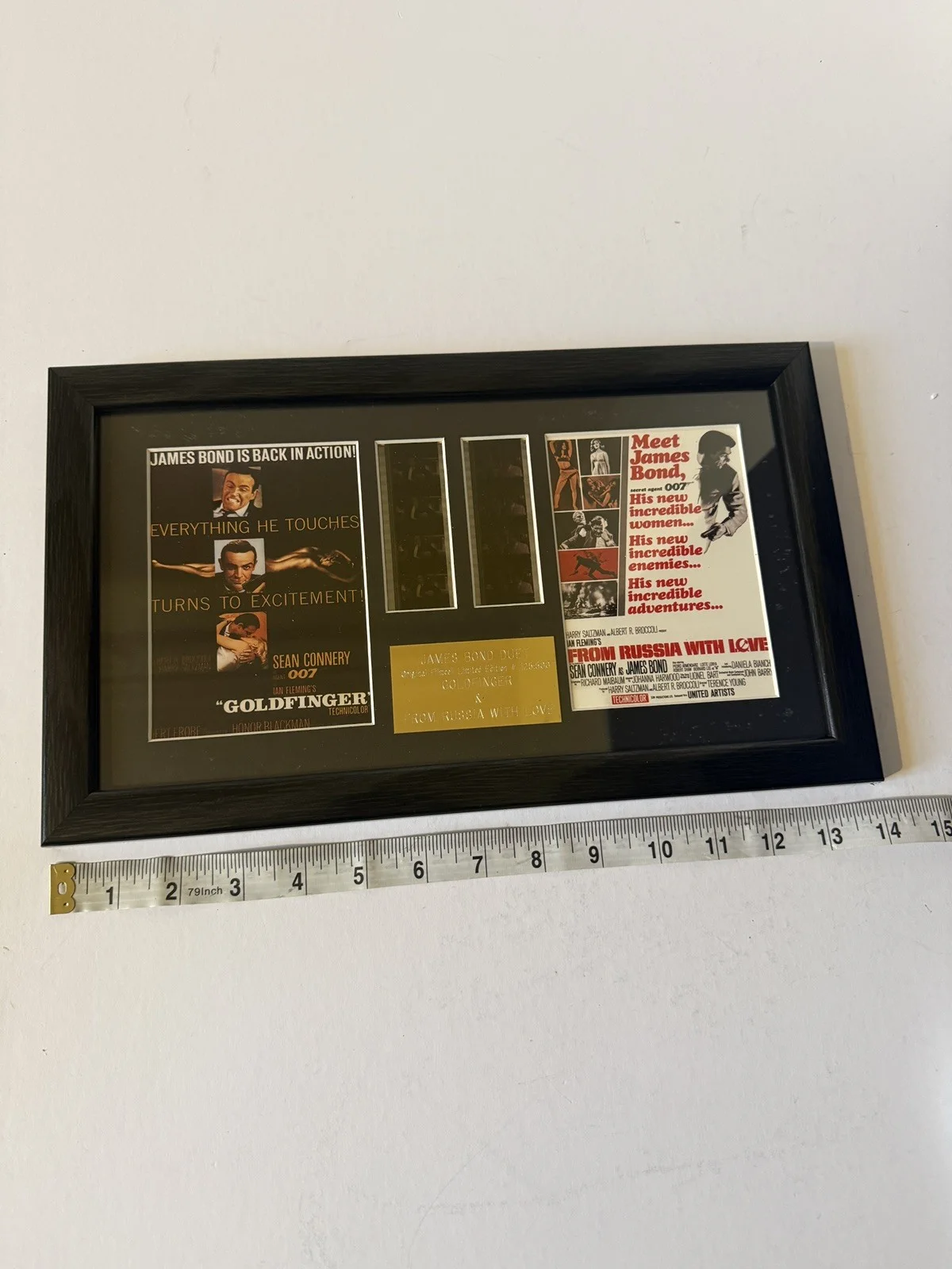 JAMES BOND 007 framed FROM RUSSIA WITH LOVE & GOLDFINGER original 35 film cells, изображение 2