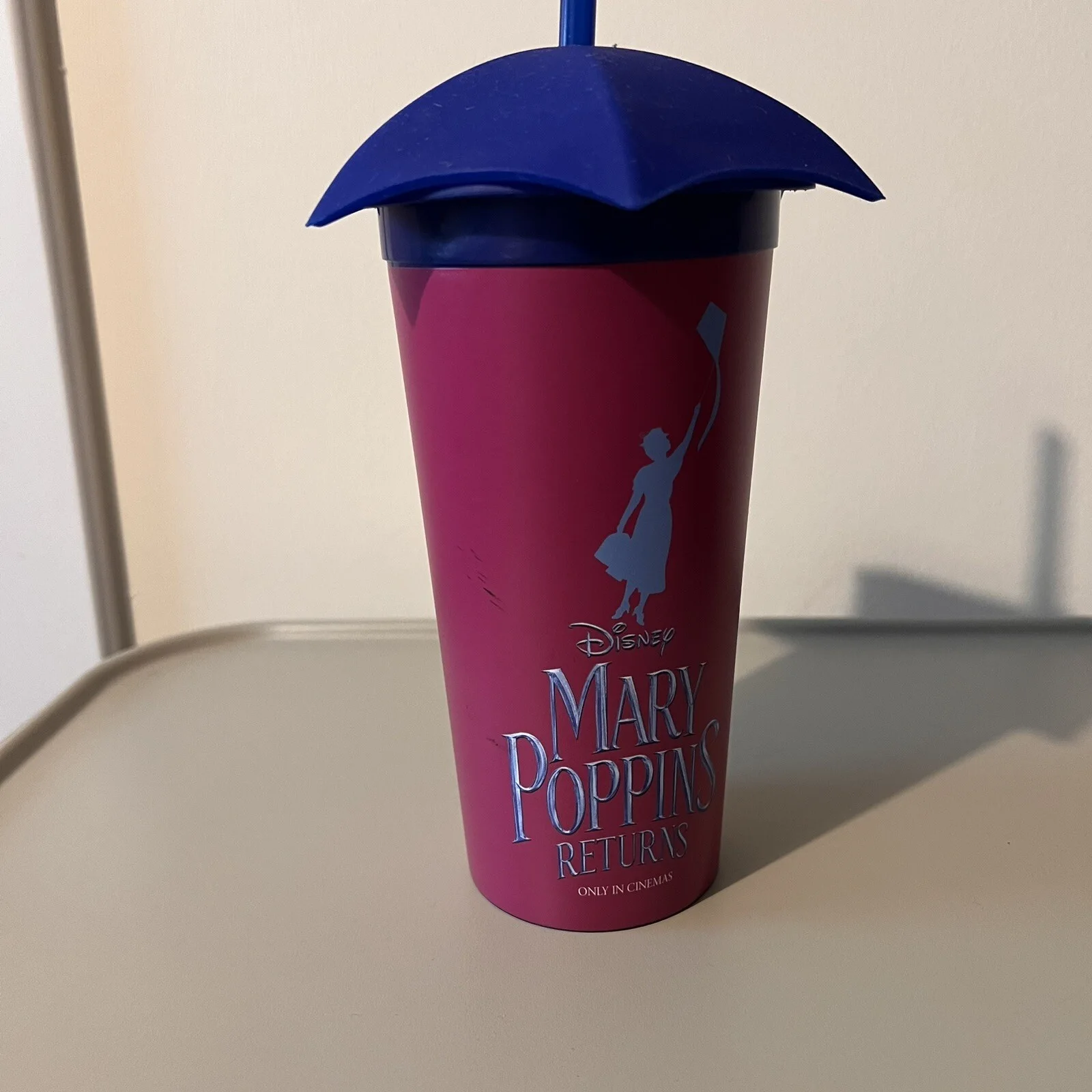 Disney Mary Poppins Returns Film Promotional Cinema Cup with Lid & Straw 2018, изображение 2