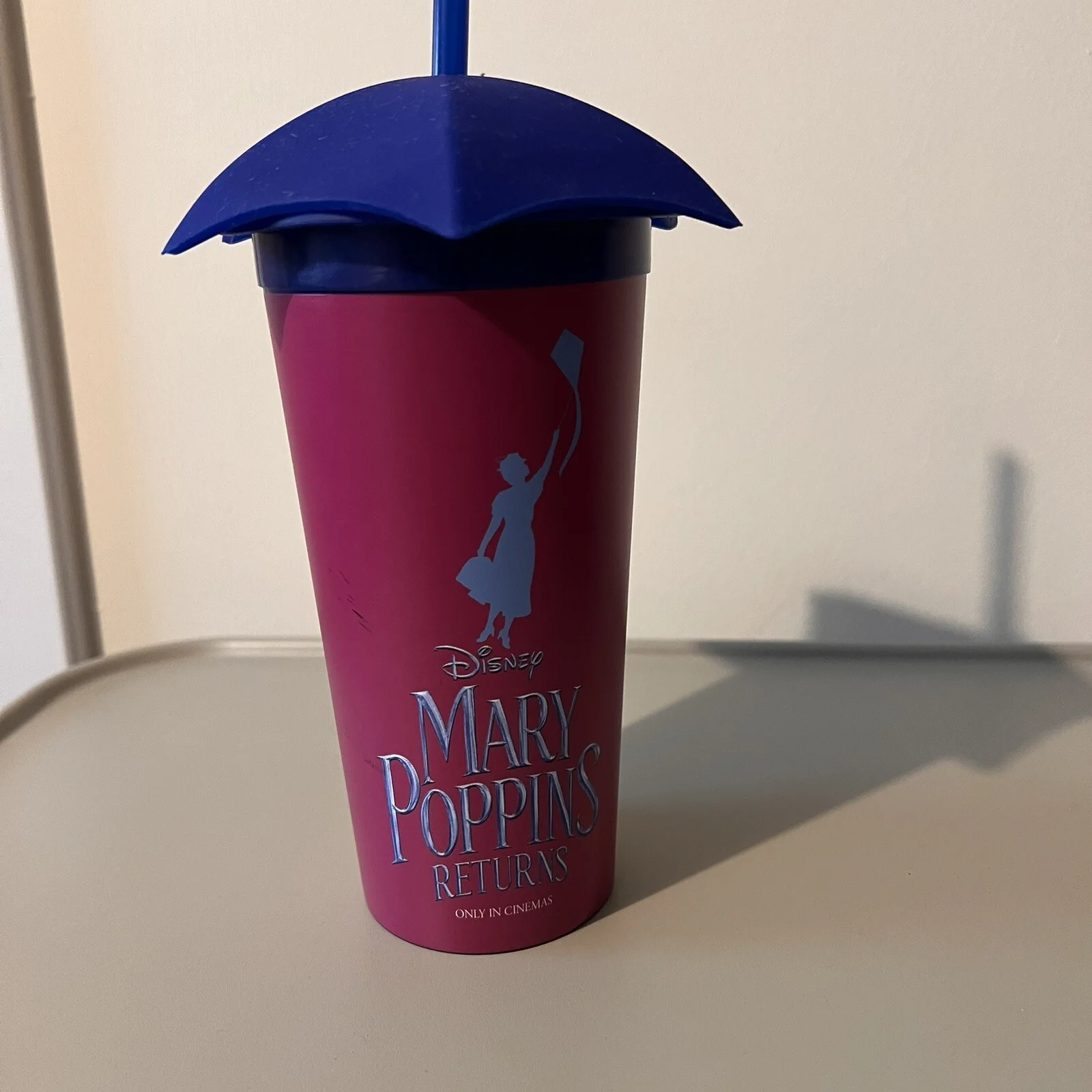 Disney Mary Poppins Returns Film Promotional Cinema Cup with Lid & Straw 2018, изображение 3