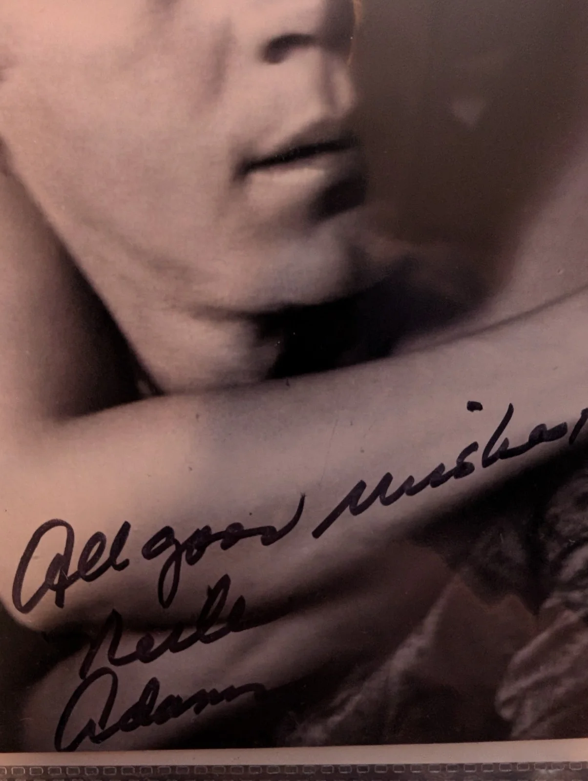 NEILE ADAMS — RARE NEILE ADAMS SIGNED 8X10 PHOTO W/STEVE MCQUEEN BECKETT CERTIFIED, изображение 2