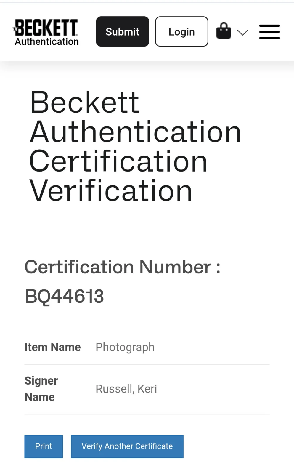 Keri Russell — Keri Russell Signed 8x10 Photo – Authentic Autograph – Beckett BAS Certified, изображение 3