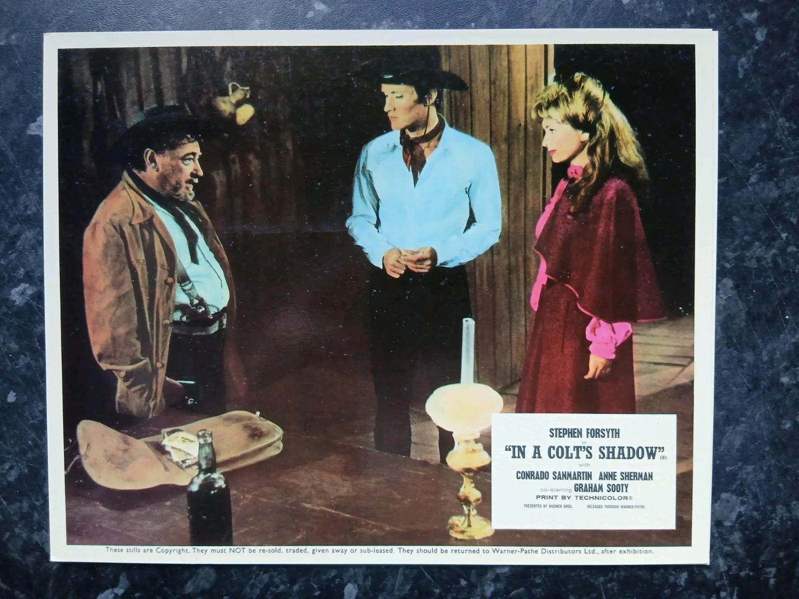 IN A COLTS SHADOW, SET OF 8 LOBBY CARDS. STEPHEN FORSYTH, GIOVANNI GRIMALDI., image 3