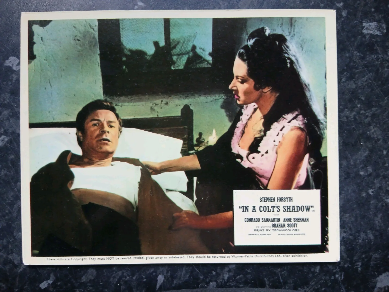 IN A COLTS SHADOW, SET OF 8 LOBBY CARDS. STEPHEN FORSYTH, GIOVANNI GRIMALDI., image 5