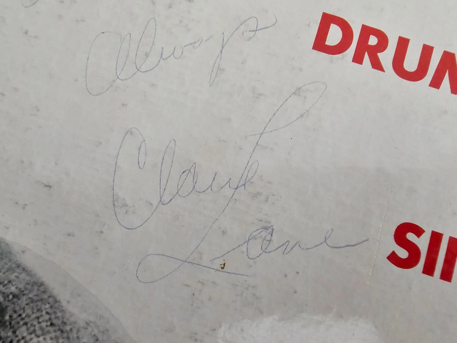 Claire Lane Hand Signed Autographed Drummer Girl Vinyl LP, изображение 3