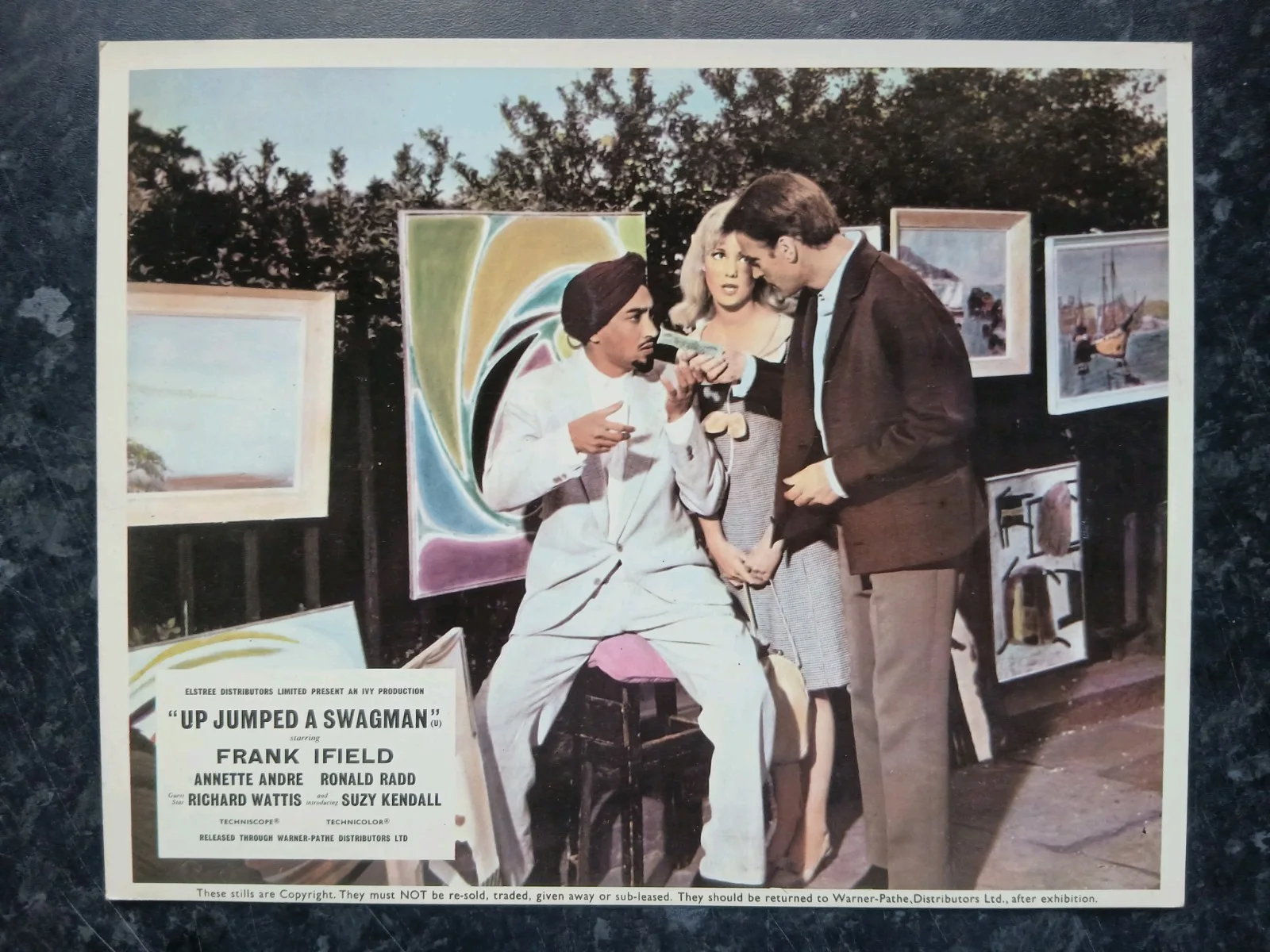 UP JUMPED A SWAGMAN, SET OF 8 LOBBY CARDS. FRANK IFIELD., image 4
