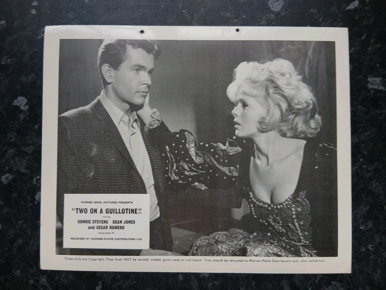 TWO ON A GUILLOTINE, SET OF 8 LOBBY CARDS. CONNIE STEVENS,DEAN JONES, image 5