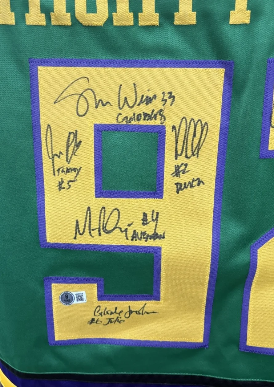 The Mighty Ducks — The Mighty Ducks Cast Signed Green Hockey Sweater Jersey 9 Sigs Beckett Witness, изображение 2