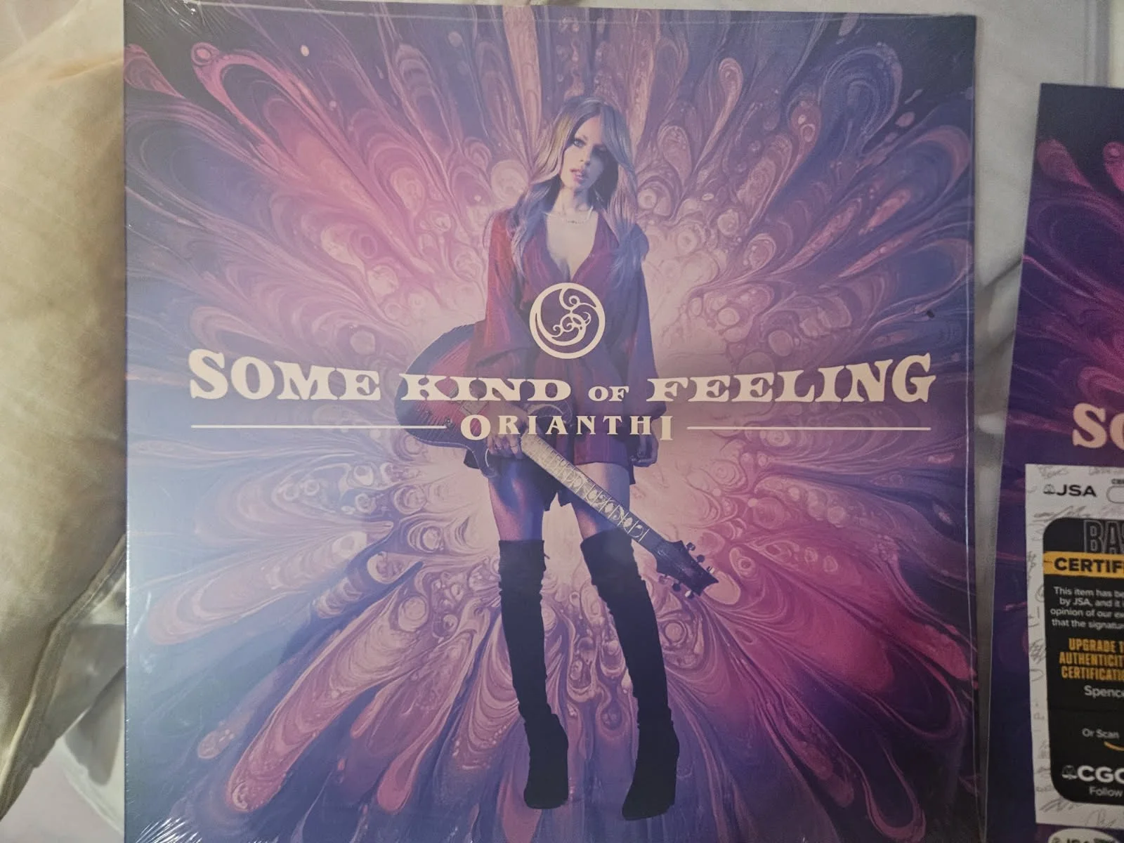 ORIANTHI: SOME KIND OF FEELING autographed insert to Album JSA Certified, изображение 3