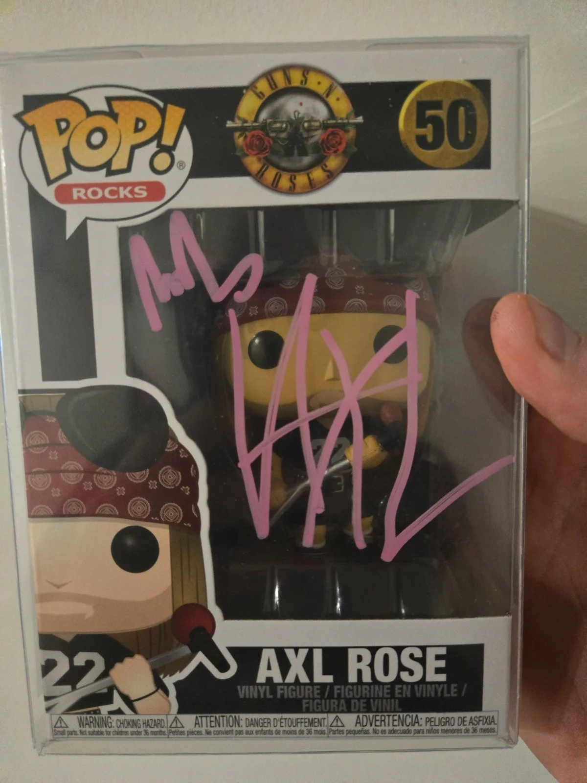 AXL ROSE Autographed Signed GUNS N ROSES Funko POP #50 Mint Condition W/ Case, image 5