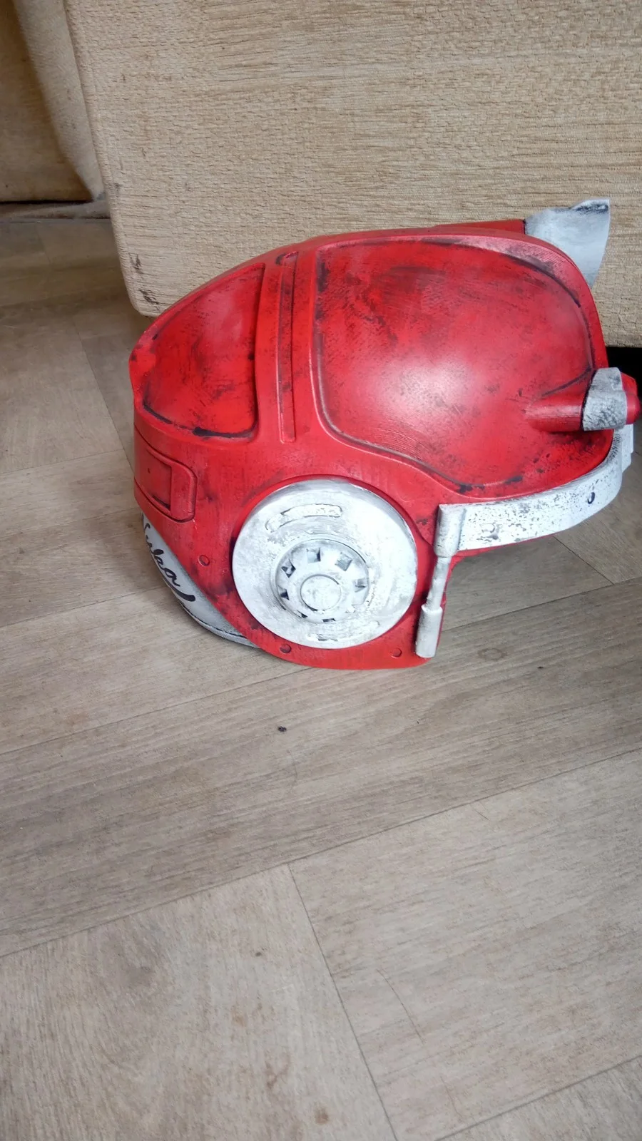Fallout Combat Armor Helmet 3d printed Prop Nuka Cola Edition, image 5