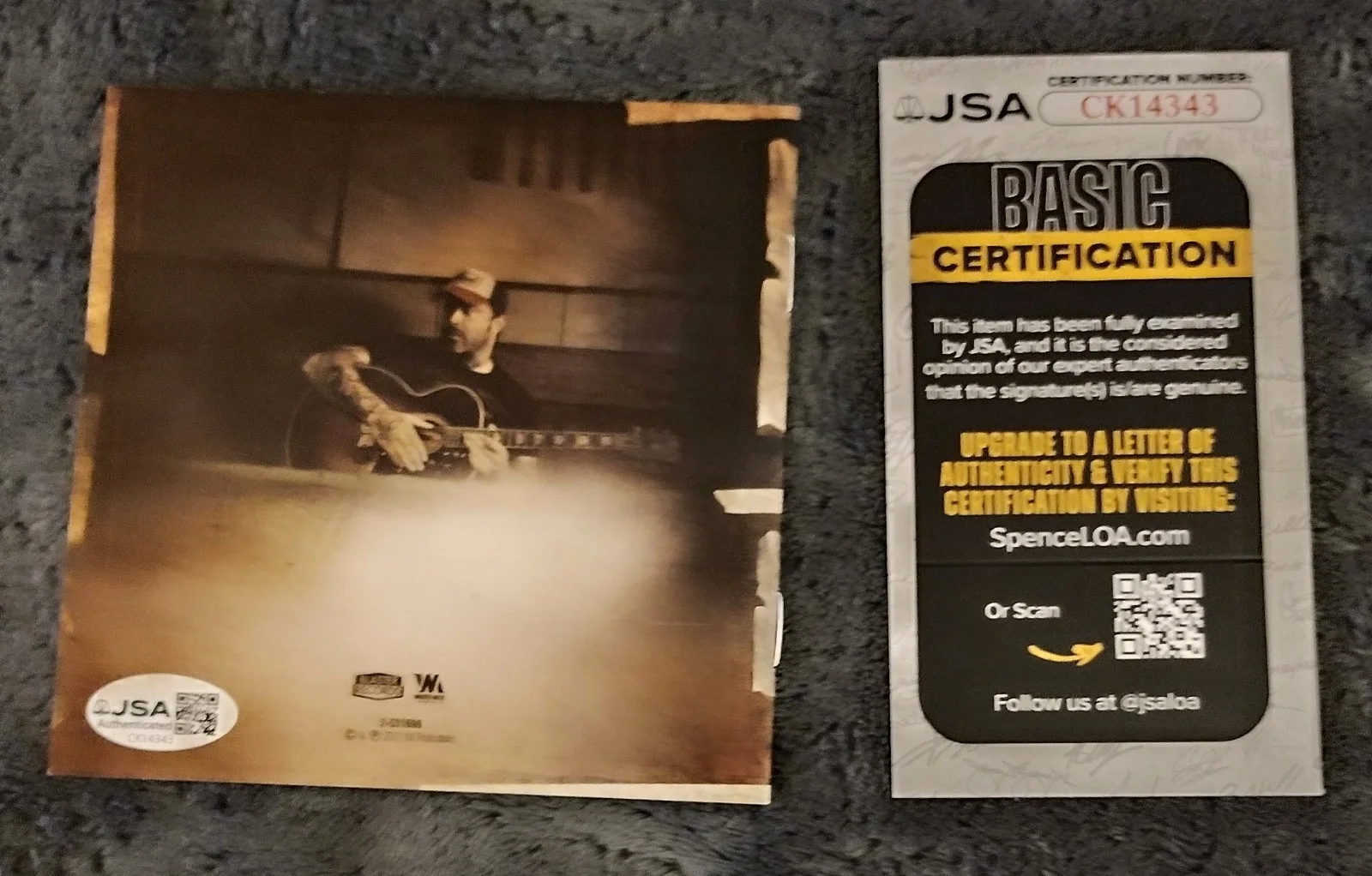 AARON LEWIS SIGNED GUITAR PLAYING CD THE ROAD CUSTOM FRAMED STAIND JSA CF14343 #, image 4