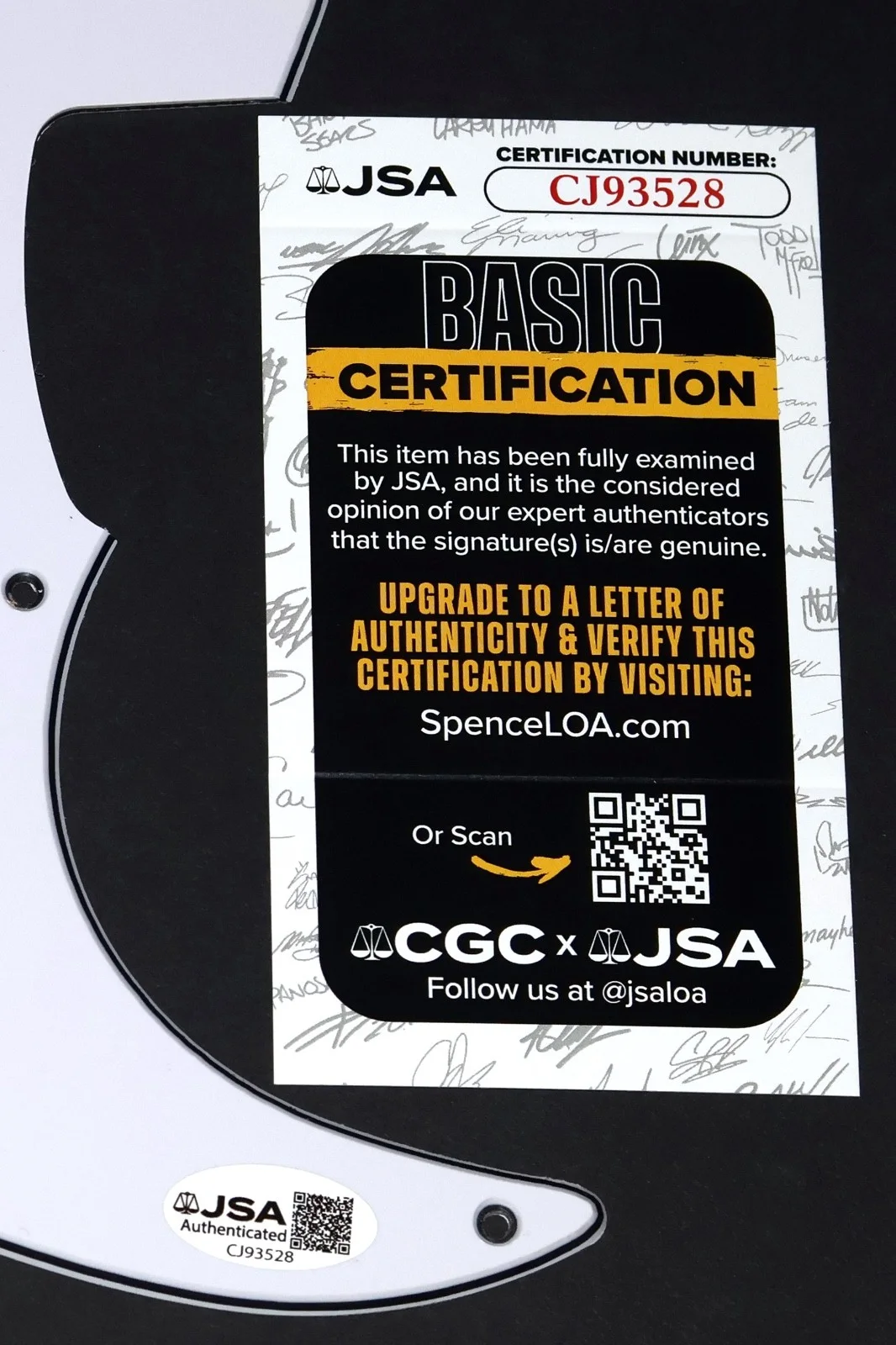 DWIGHT YOAKAM Hand SIGNED Stratocaster Guitar PICKGUARD + JSA COA autograph, image 2
