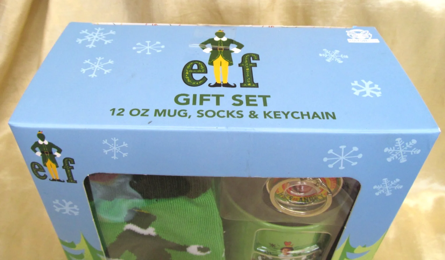 Elf Movie Christmas Coffee Mug Socks & Keyring Gift Set - Shabby Box Bargain!, image 2