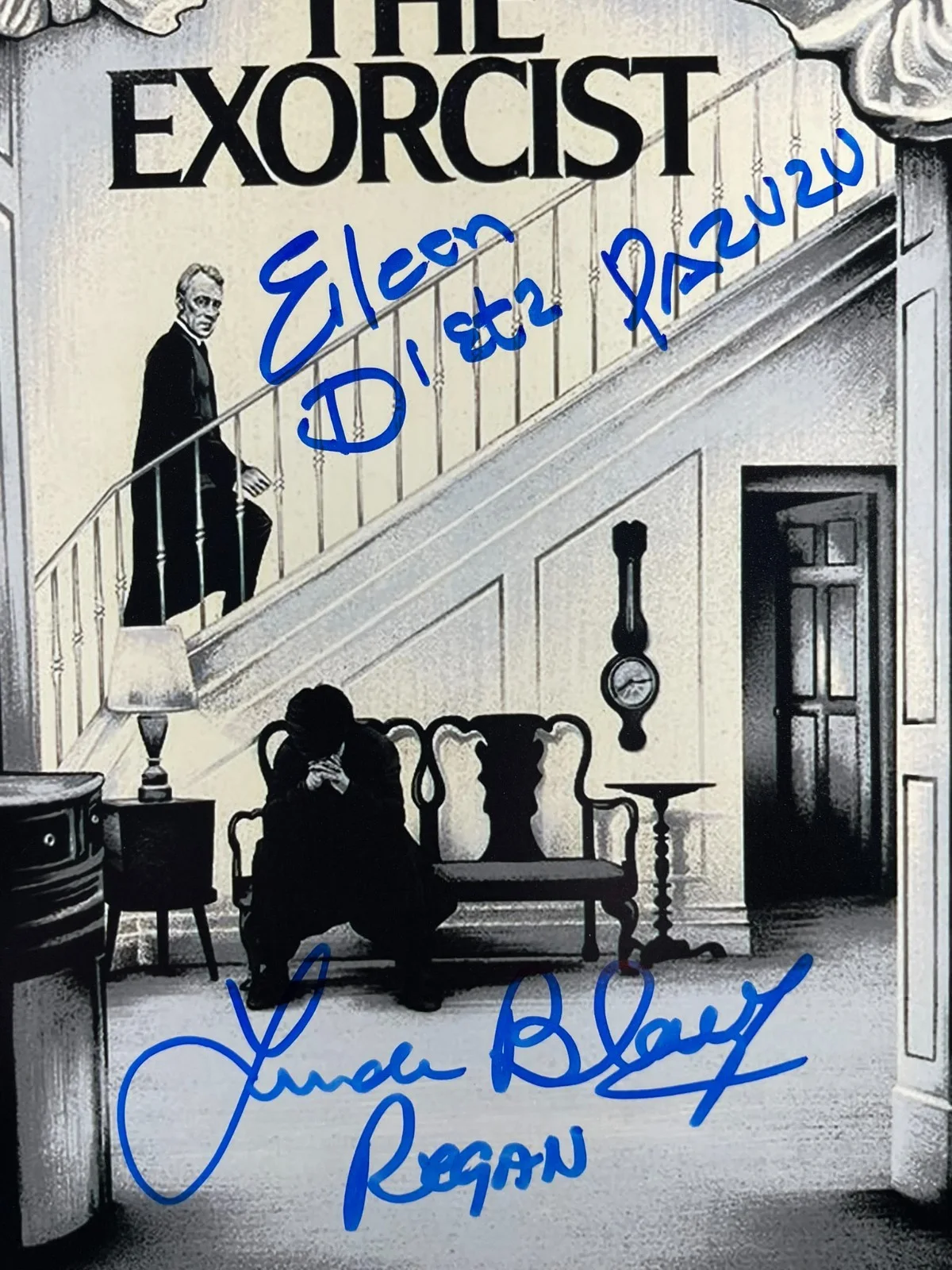 Linda Blair — Linda Blair & Eileen Dietz Signed The Exorcist 11x17 Movie Poster JSA COA, изображение 2