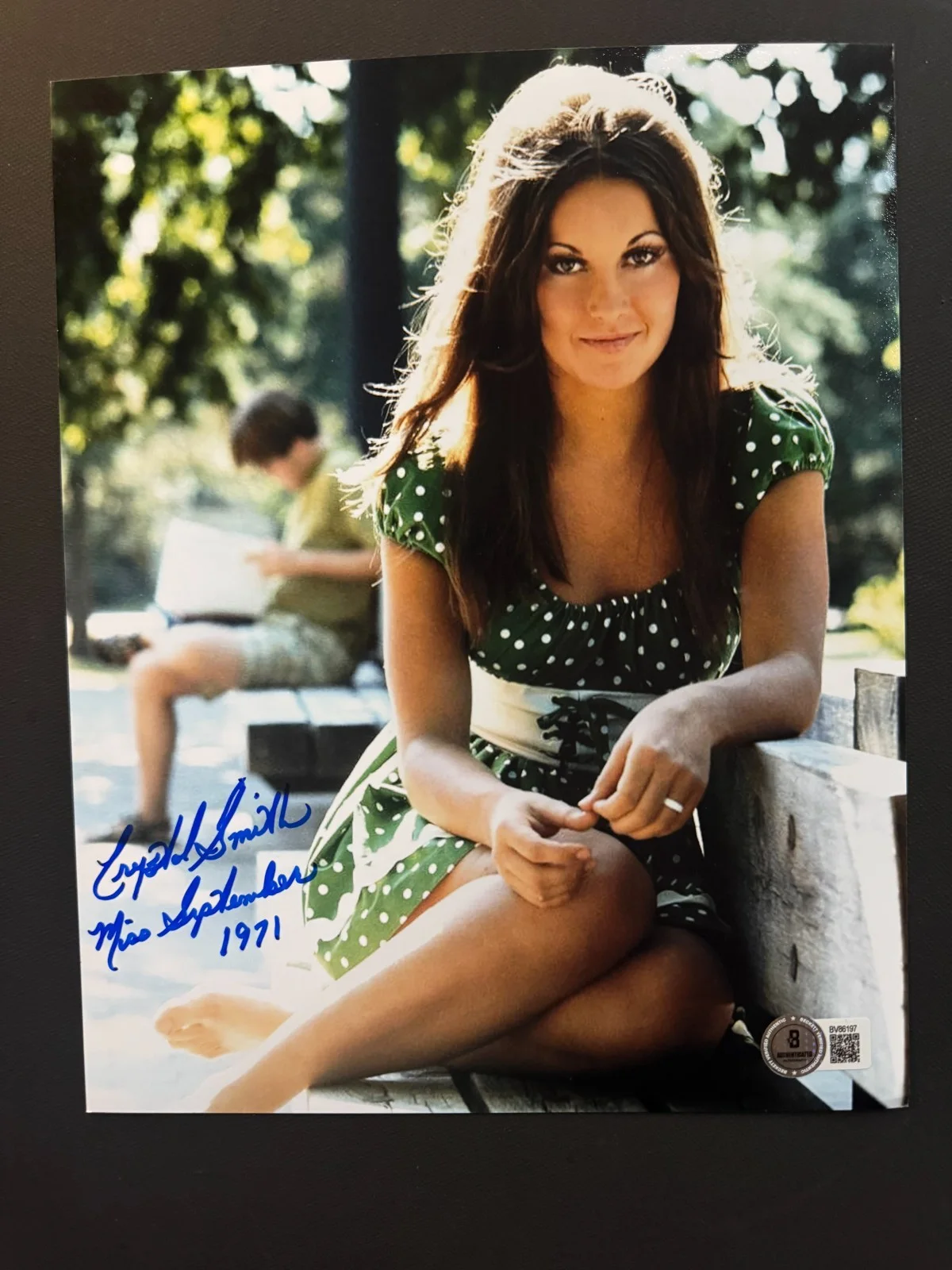 Crystal Smith — Crystal Smith Hot autographed signed sexy Playboy Sept 71 8x10 photo Beckett BAS