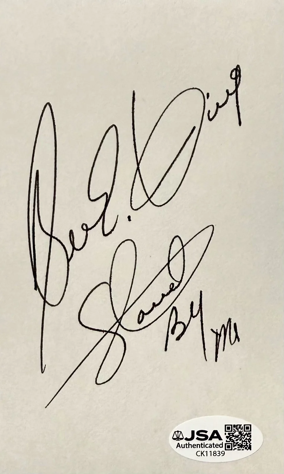 BEN E. KING Autograph Signed 3x5 INDEX CARD Stand By Me Under the Boardwalk JSA, image 3