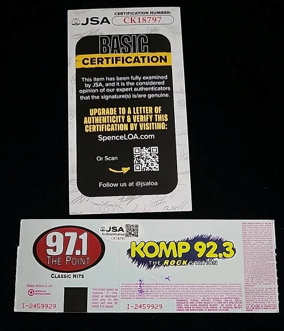 Tommy Chong — Tommy Chong Signed Concert ticket 01/22/2000 COA JSA, image 2