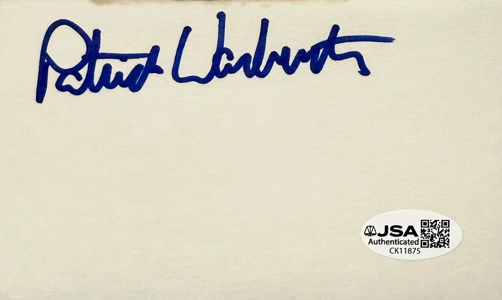 Patrick Warburton — PATRICK WARBURTON Signed Autograph 3"x 5" INDEX CARD FAMILY GUY JSA CERTIFIED