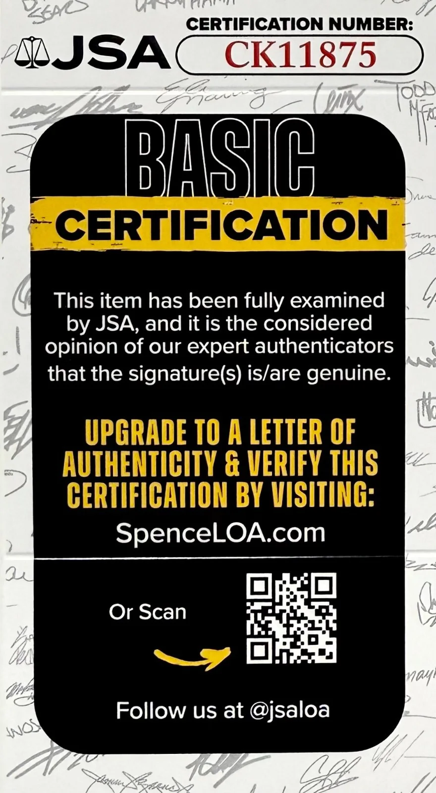 Patrick Warburton — PATRICK WARBURTON Signed Autograph 3"x 5" INDEX CARD FAMILY GUY JSA CERTIFIED, изображение 2