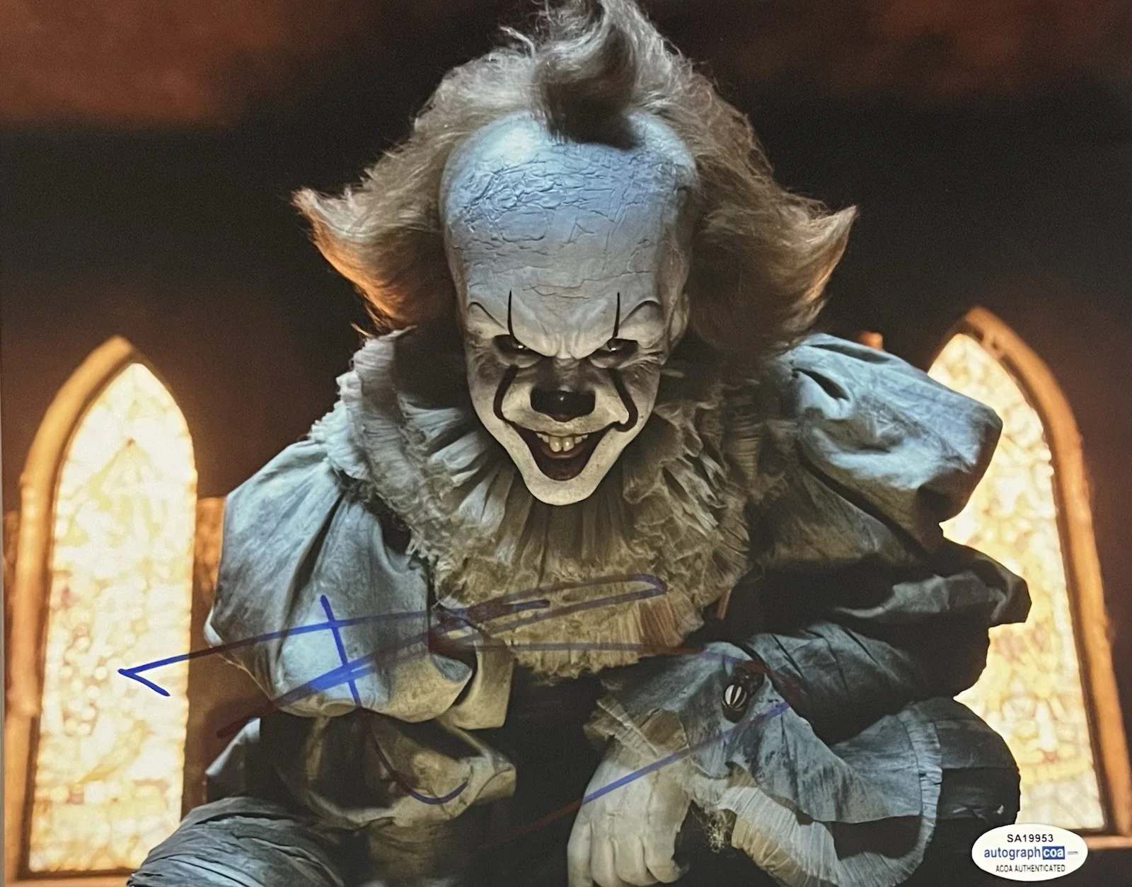 Bill Skarsgård — Bill Skarsgard “IT” (2017) AUTOGRAPH ‘Pennywise’ Signed 8x10 Photo ACOA