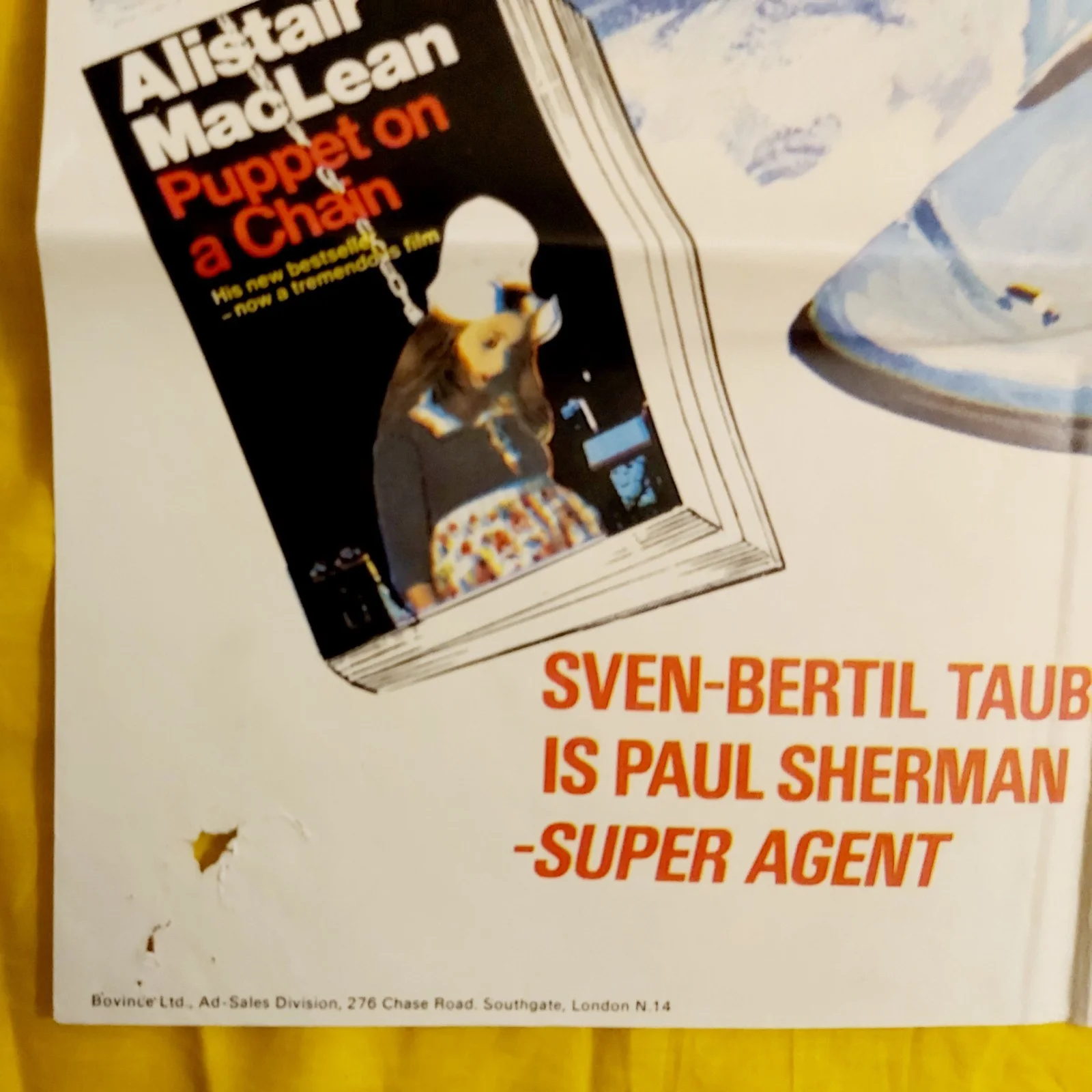 PUPPET ON A CHAIN 1970 UK QUAD ORIGINAL POSTER 30 X 40 '' FAIR CONDITION, изображение 3