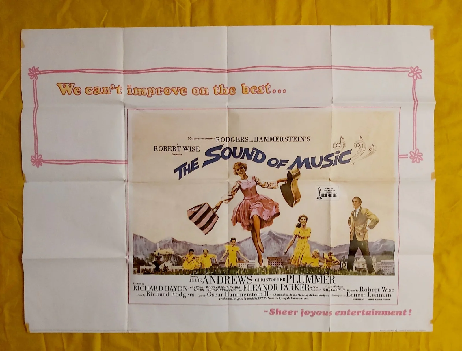 SOUND OF MUSIC 1965 UK QUAD ORIGINAL POSTER 30 X 40 '' GUD CONDITION, изображение 2