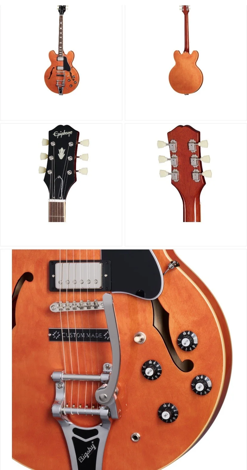 MICHAEL J FOX — MICHAEL J FOX ES Epiphone 335 Signed BACK TO THE FUTURE By Gibson GUITAR BAS, image 4