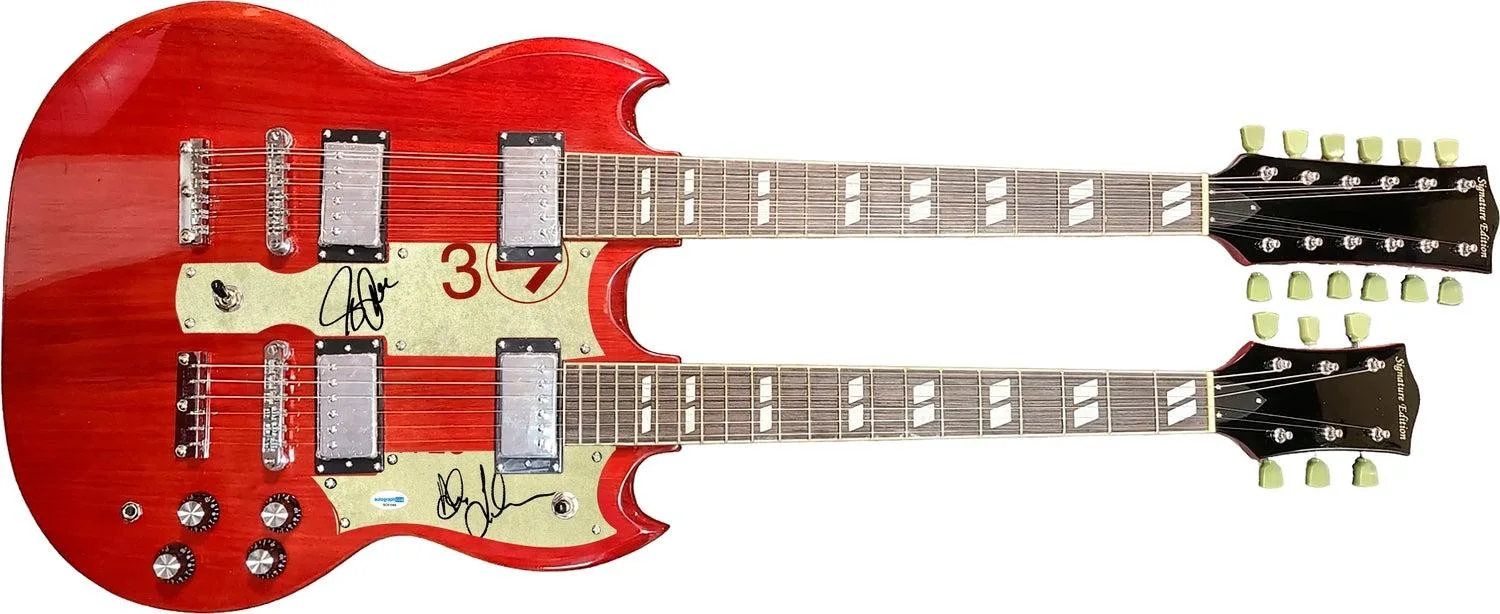 Rush Autographed 18-String Double Neck SG Signature Edition Guitar, image 3