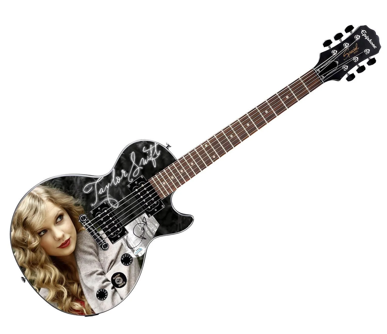 Taylor Swift Signed Epiphone 1/1 Graphics Guitar ACOA w Display Case Option, image 3