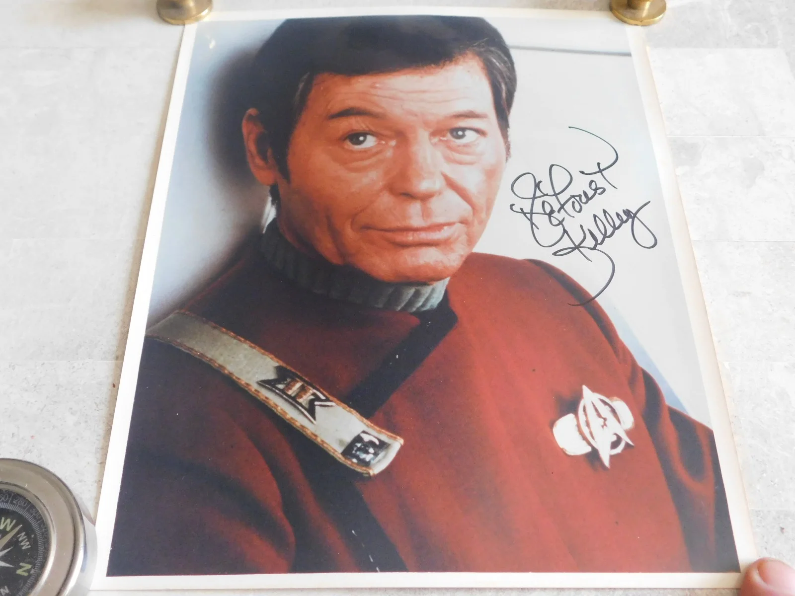 DeForest Kelly as Bones Star Trek Autographed Publicity Photo 8x10 Guaranteed b, image 2