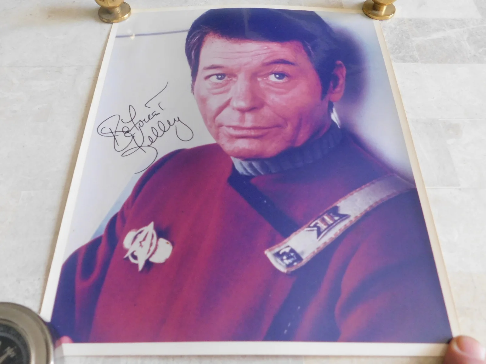 DeForest Kelly as Bones Star Trek Autographed Publicity Photo 8x10 Guaranteed a, image 2