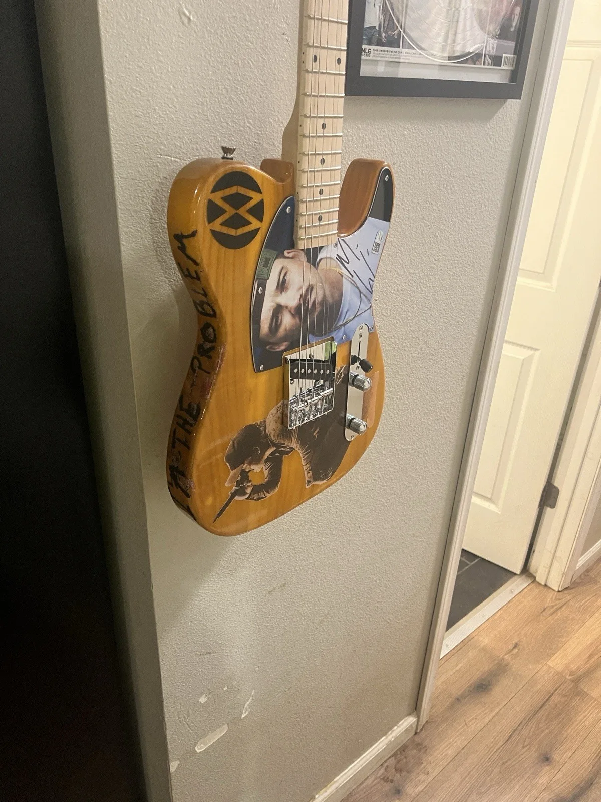 Morgan wallen autographed custom electric guitar, image 2
