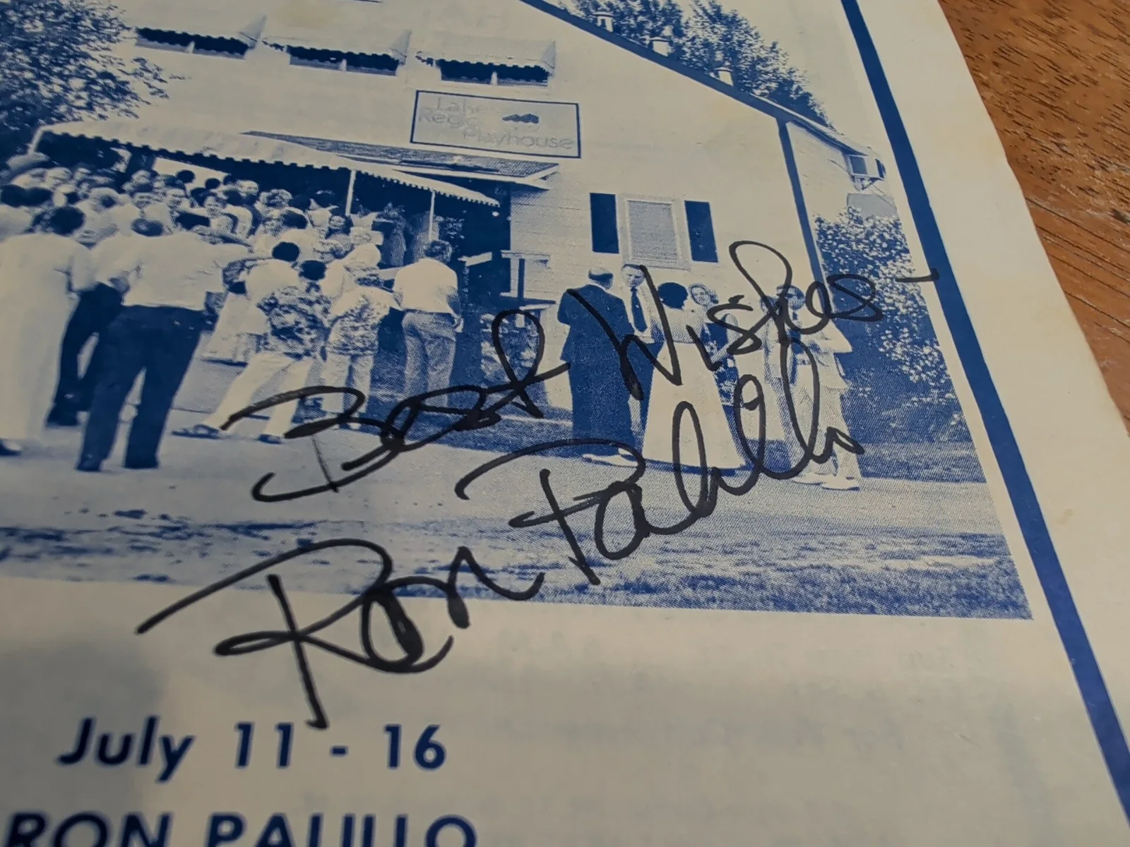 Ron Palillo Autographed Playbill Lakes Region Playhouse 1977 Kotter, image 2