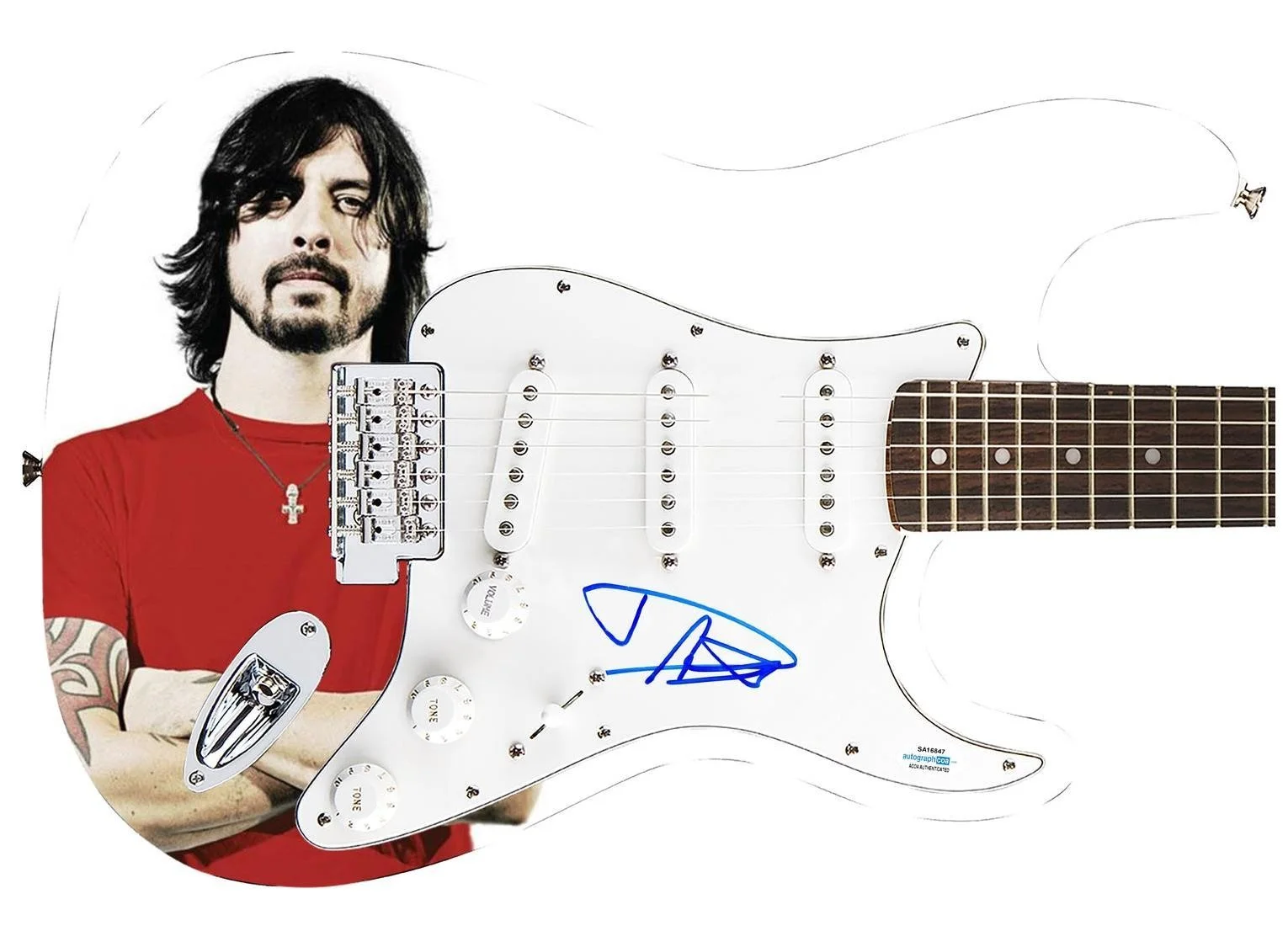 Dave Grohl Signed Guitar - Intense Custom Graphics - COA & ACOA Certified, image 2