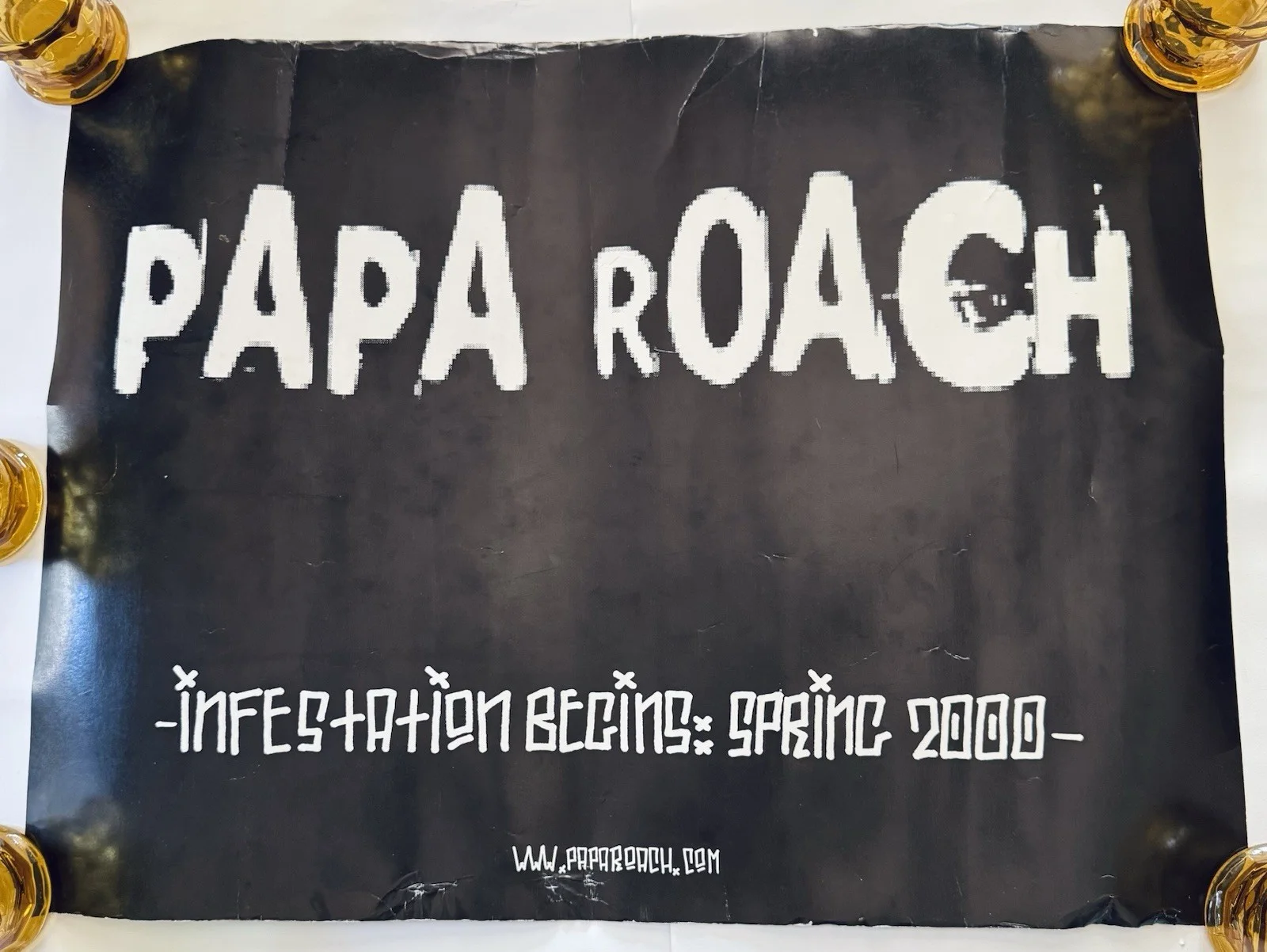 Papa Roach Infest Promo Poster signed by full band 2000 Autographed double sided, image 2