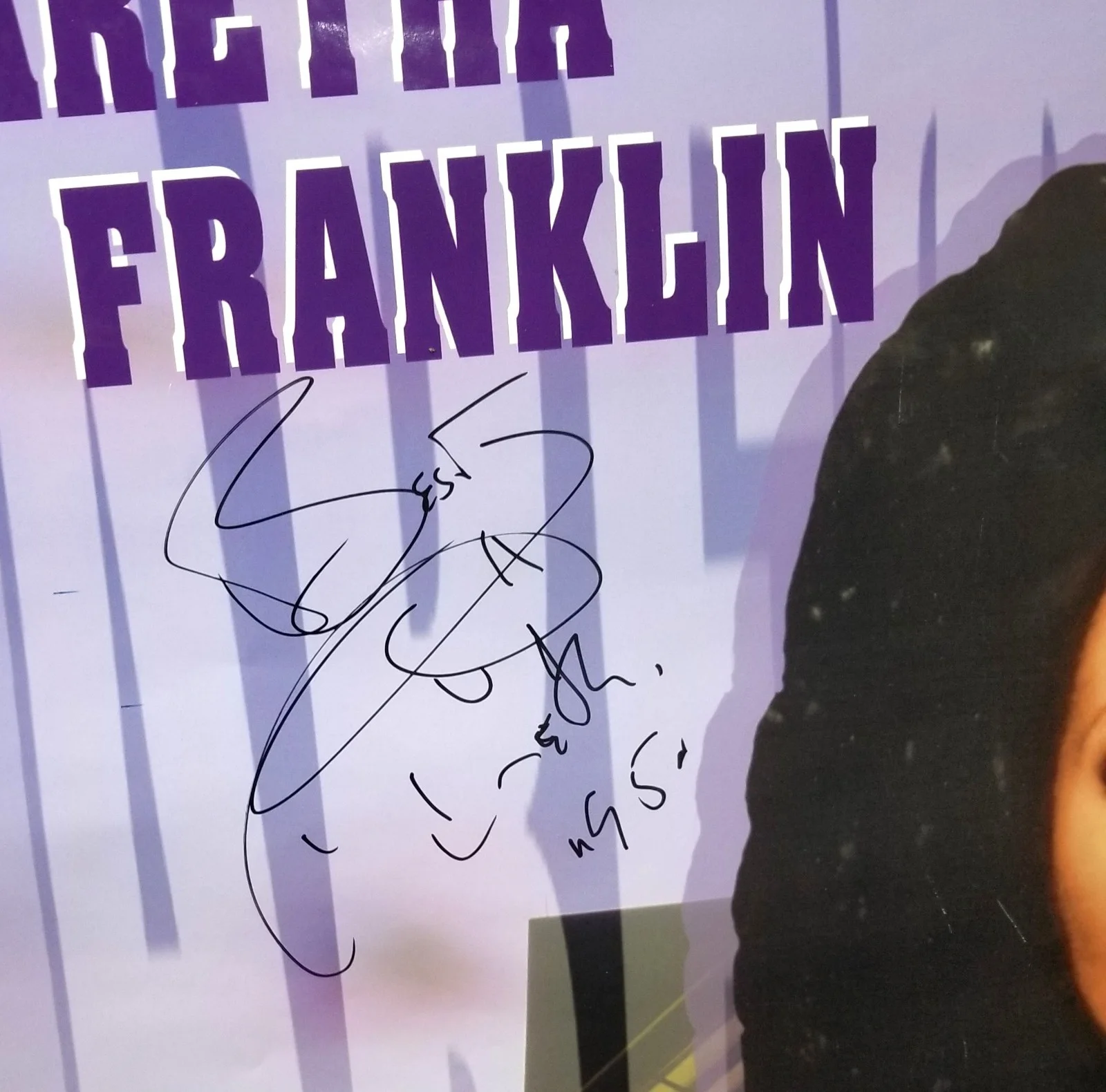 Aretha Franklin hand SIGNED 22x28" Promo Concert Show Poster JSA COA Autographed, изображение 2