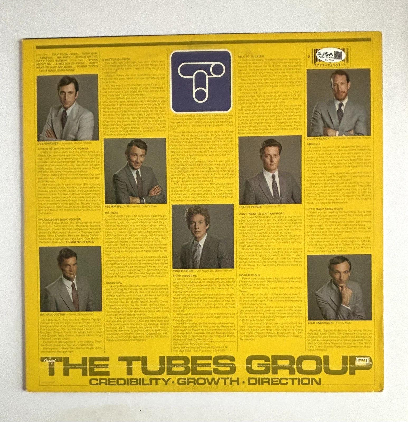 THE TUBES Signed PRINCIPL Vinyl RECORD JSA COA Fee Waybill STEEN Anderson PRINCE, image 5