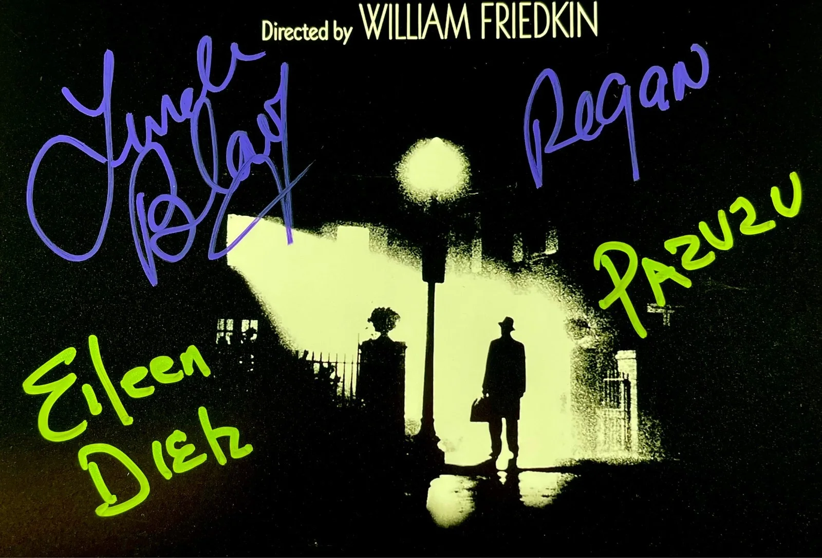 Linda Blair — Linda Blair & Eileen Dietz Signed The Exorcist 11x17 Movie Poster JSA COA, изображение 2