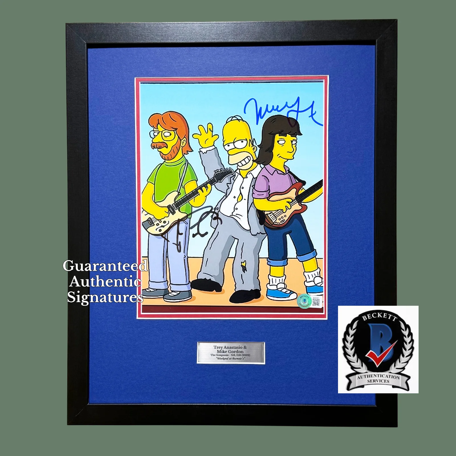 Trey Anastasio, Mike Gordon — Trey Anastasio & Mike Gordon Signed Simpsons Photo | Phish | Beckett Authenticat