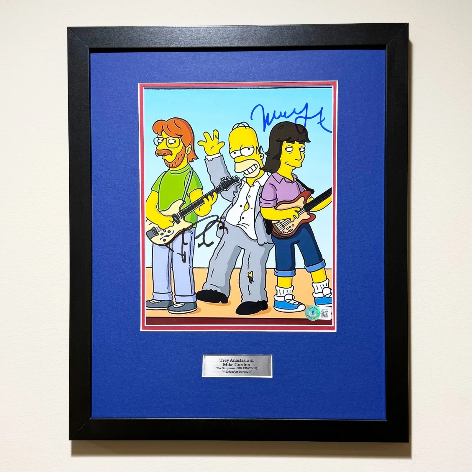 Trey Anastasio, Mike Gordon — Trey Anastasio & Mike Gordon Signed Simpsons Photo | Phish | Beckett Authenticat, изображение 5