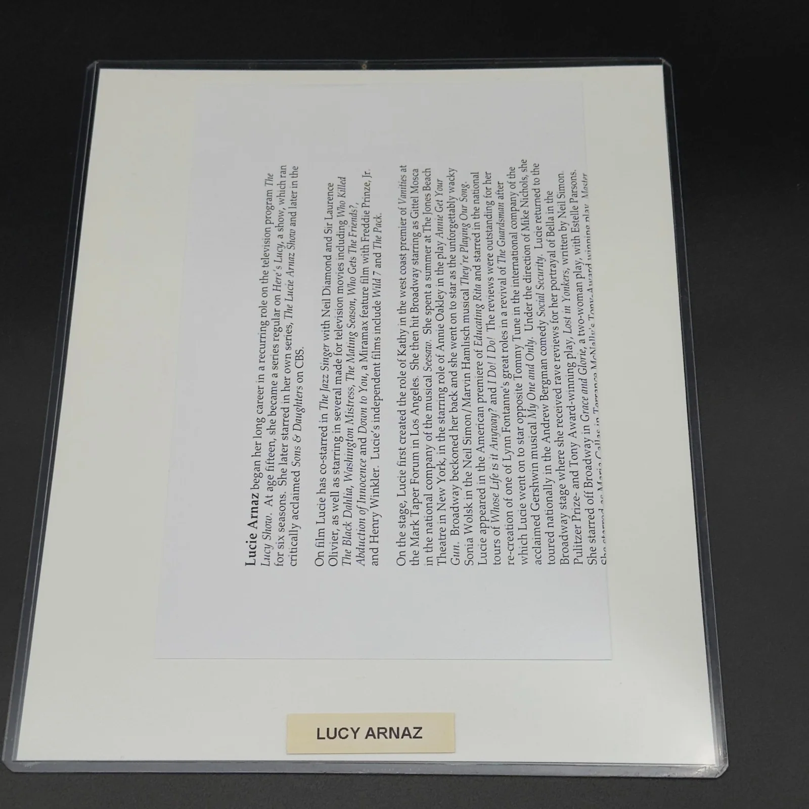LUCIE ARNAZ — ​LUCIE ARNAZ 8x10 Foto Autógrafo Actriz Cantante Lucie Desi Firmado a Mano Automático, изображение 2