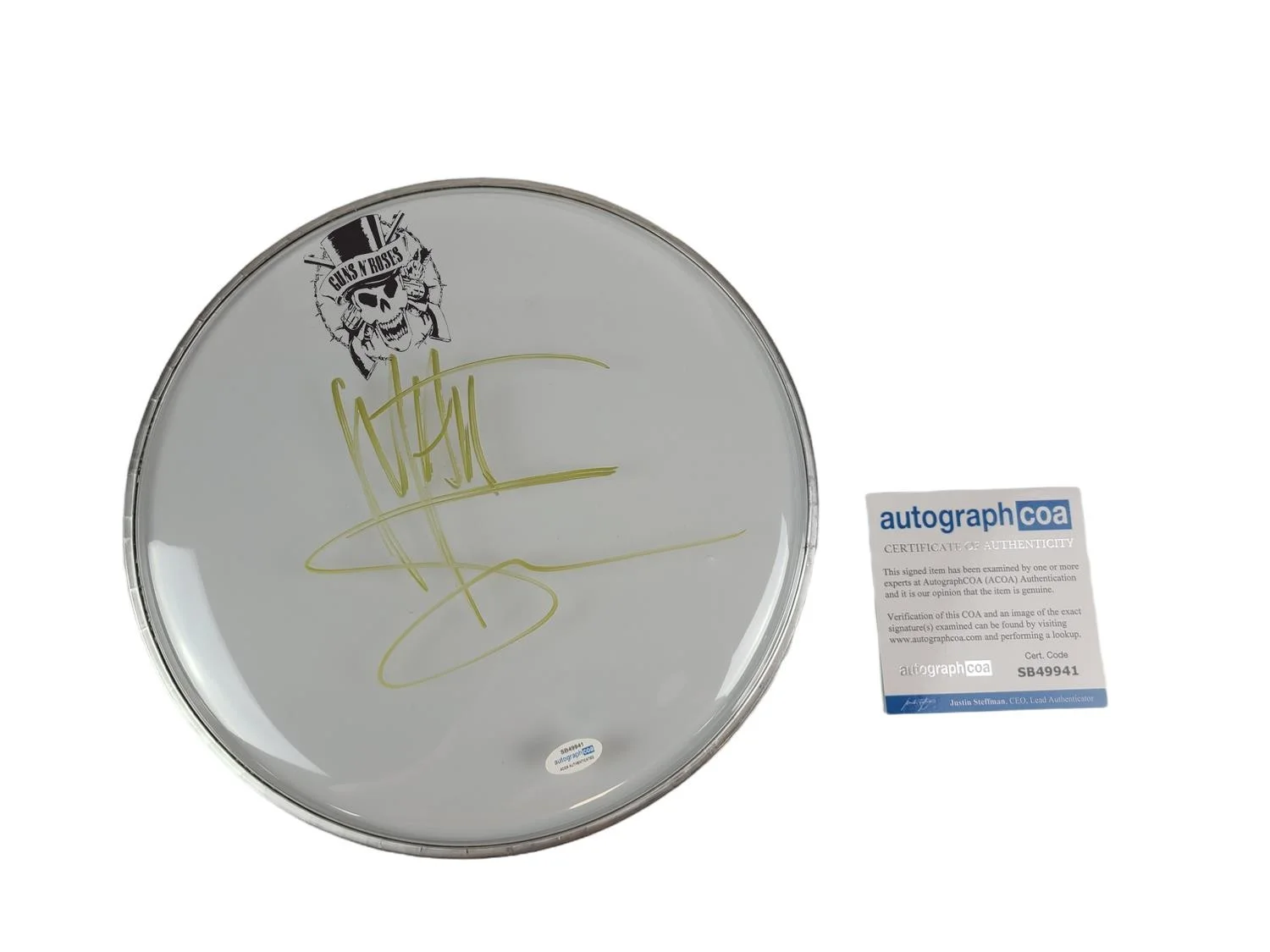 Guns N Roses Matt Sorum Autografiado Personalizado Enmarcado Cabezal de Tambor Pantalla ACO, изображение 2