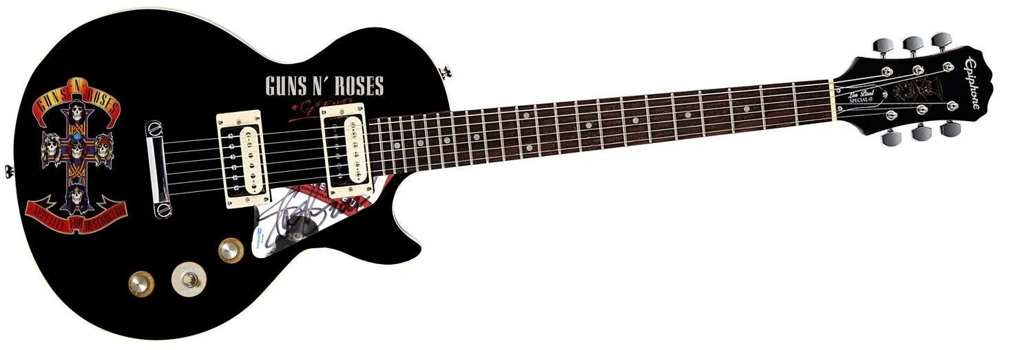 Slash of Guns N Roses Autographed Custom Graphics His Model Epiphone Guitar, image 3