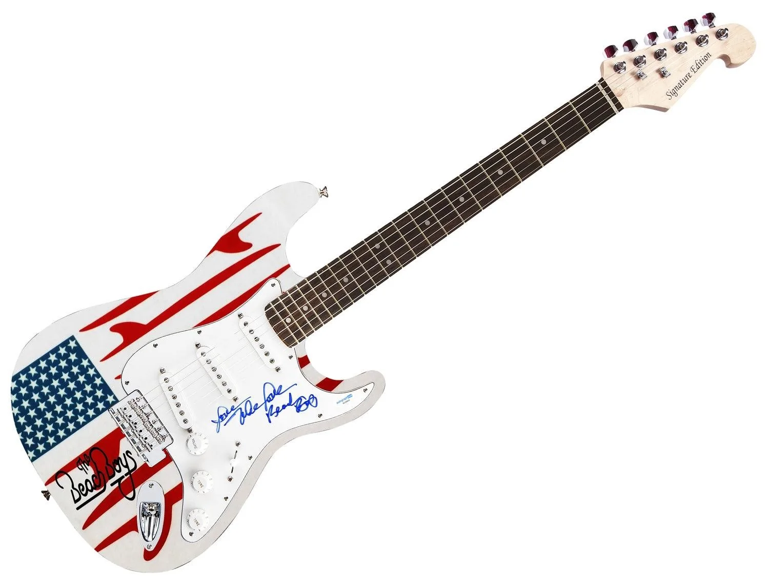 Mike Love of The Beach Boys Autographed Custom Graphics Guitar ACOA, изображение 3